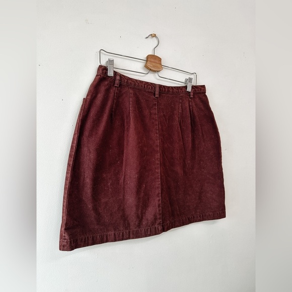 Vintage - Polo- Knights of the Round Circle - Button Front Skirt - Brown-Size 18 - Picture 5 of 9